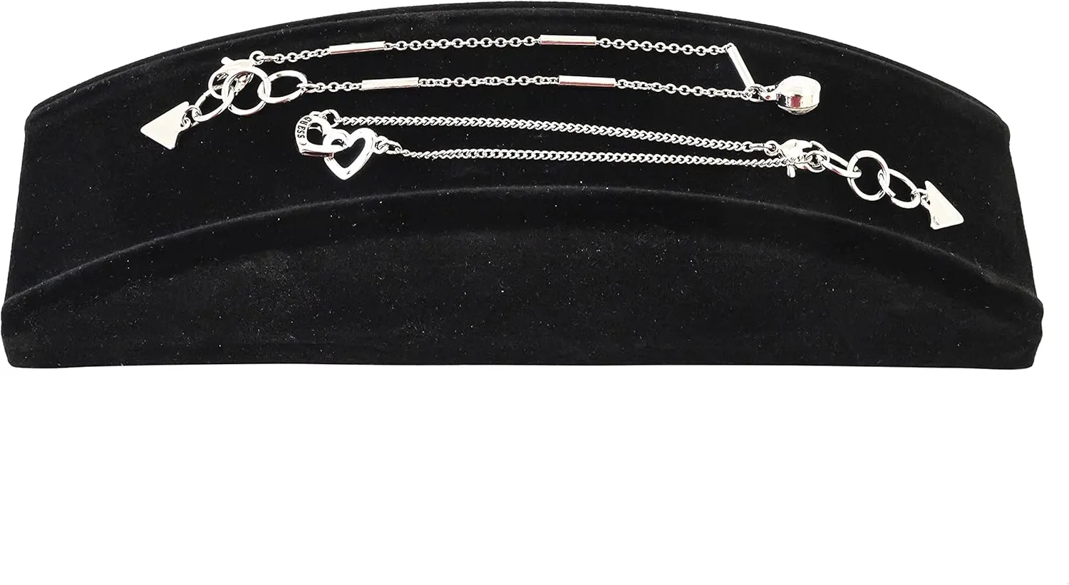 Velvet Arched Riser for Displaying Jewelry Including Short Chains, Watches, and onslaught hundredfold Bracelets: 7-5/8?? and 8-1/8?? Long (Quantity 1) VICTORY DISPLAY & STORE FIXTURE MFG Black 