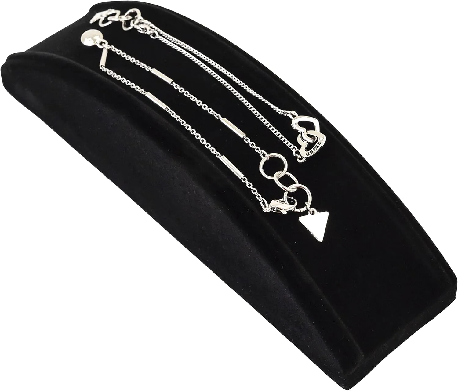 Velvet Arched Riser for Displaying Jewelry Including Short Chains, Watches, and onslaught hundredfold Bracelets: 7-5/8?? and 8-1/8?? Long (Quantity 1) VICTORY DISPLAY & STORE FIXTURE MFG Black 