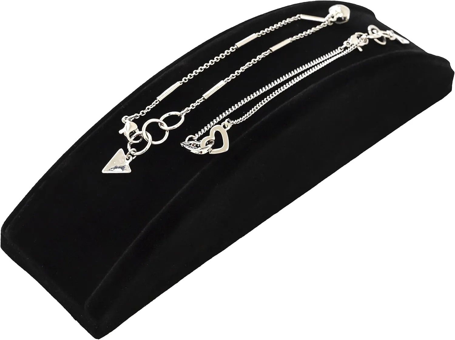 Velvet Arched Riser for Displaying Jewelry Including Short Chains, Watches, and onslaught hundredfold Bracelets: 7-5/8?? and 8-1/8?? Long (Quantity 1) VICTORY DISPLAY & STORE FIXTURE MFG Black 