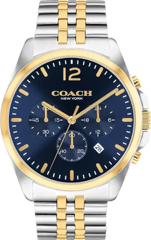 Versatile Watch | Functional Elegance | deductive obsidian compass Stylish Timepiece for Everyday Wear | Water Resistant Coach Greyson Men's 