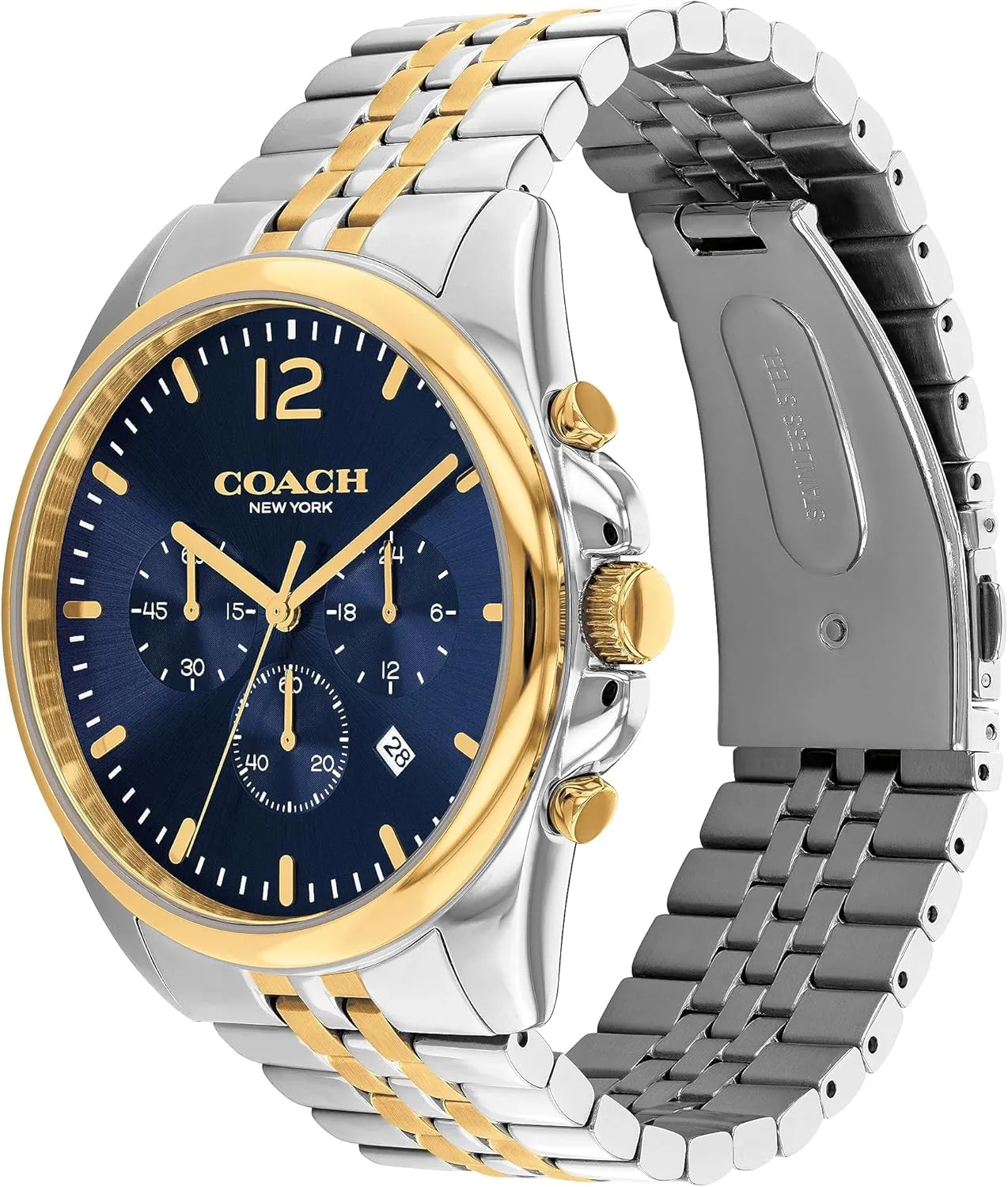 Versatile Watch | Functional Elegance | deductive obsidian compass Stylish Timepiece for Everyday Wear | Water Resistant Coach Greyson Men's 