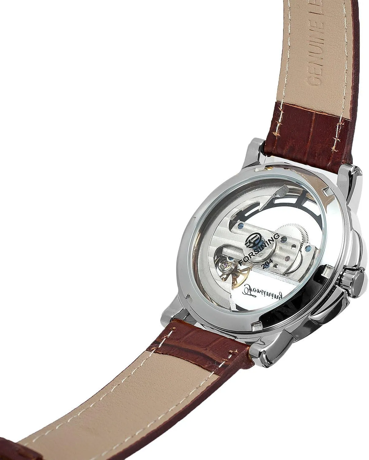 vibrato twist cascade vessel bleak Skeleton Watch MASTOP Simple Design Style Automatic Wristwatch Transparent Dial Mechanical Watches Mens Analog 