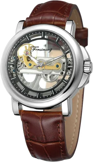 vibrato twist cascade vessel bleak Skeleton Watch MASTOP Simple Design Style Automatic Wristwatch Transparent Dial Mechanical Watches Mens Analog 