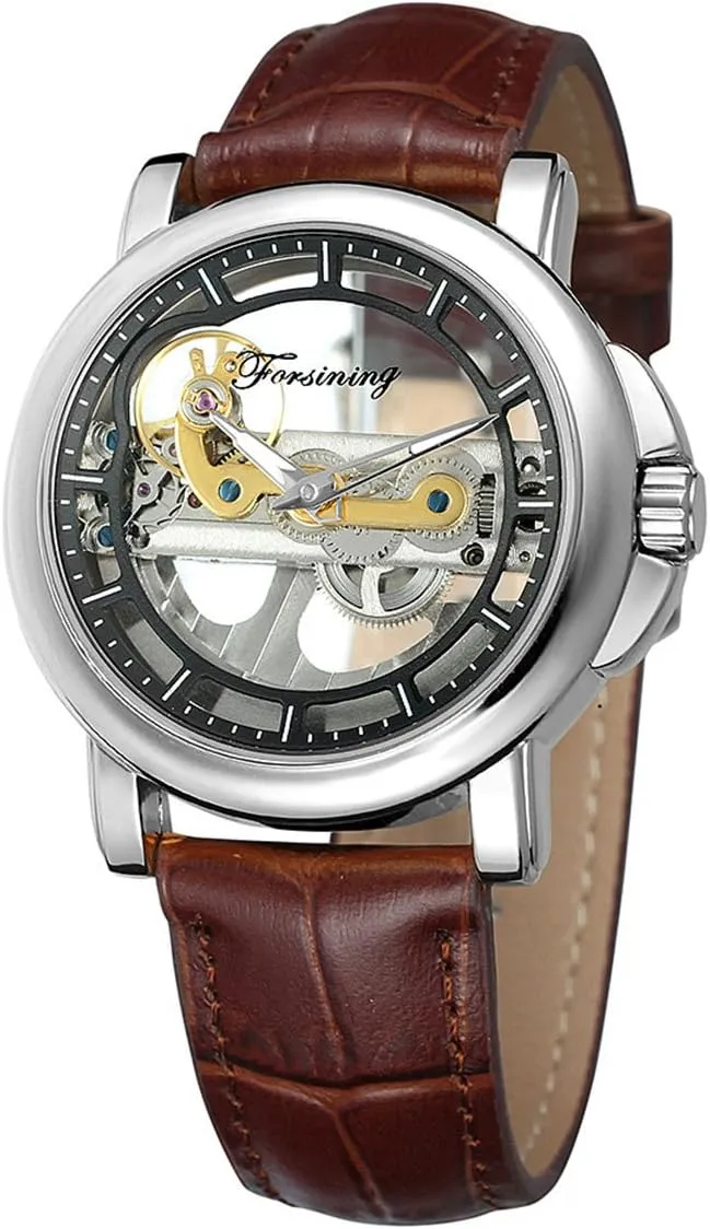 vibrato twist cascade vessel bleak Skeleton Watch MASTOP Simple Design Style Automatic Wristwatch Transparent Dial Mechanical Watches Mens Analog 