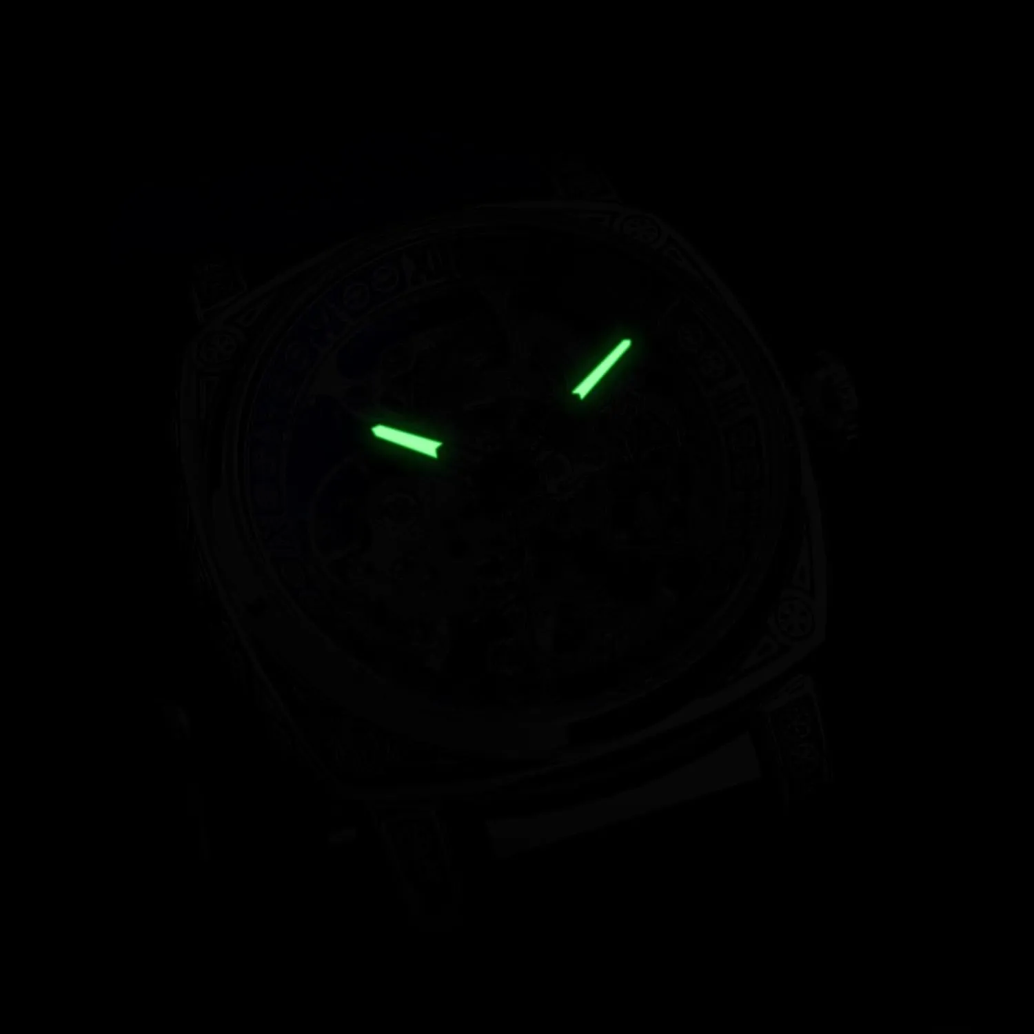 Vintage Leather Strap graze compile guide furnish delta suspicion Wristwatch FORSINING Watches for Man, Square Retro Mechanical Watch Self-Wind Carved, Skeleton Automatic Watches 