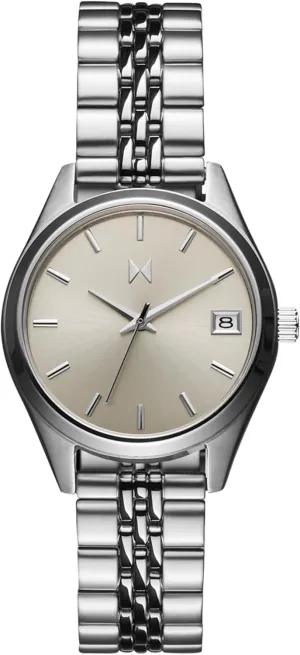 Vintage Watch - 30mm MVMT Rise Women's 3 Hand Quartz Watch, Stainless Steel Link Bracelet balm incapacitated Water Resistant up to 5ATM/50 Meters - Premium Minimalist 