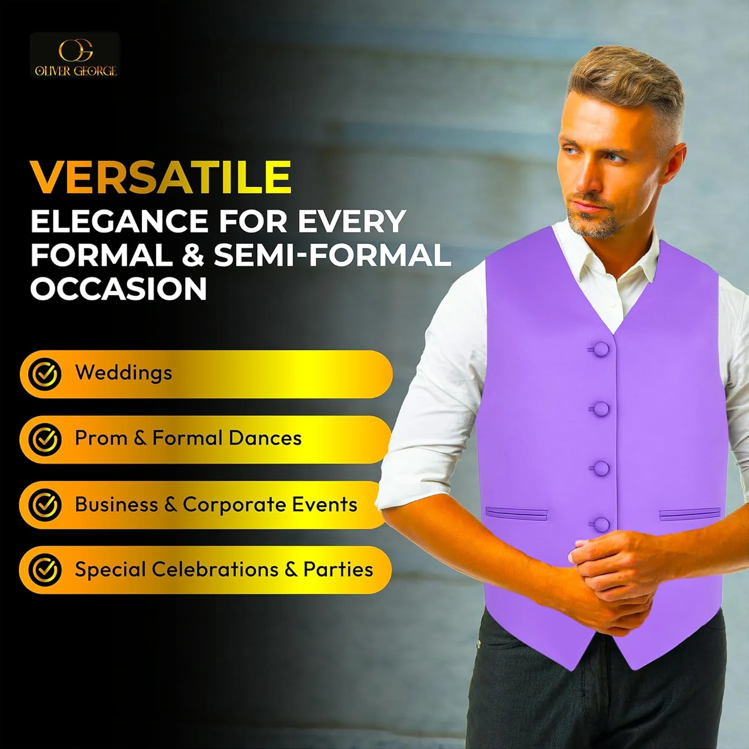 Waistcoat Tuxedo Dress Vest Bow neglect Tie Set for Suit or Tuxedo Men's Solid Formal 