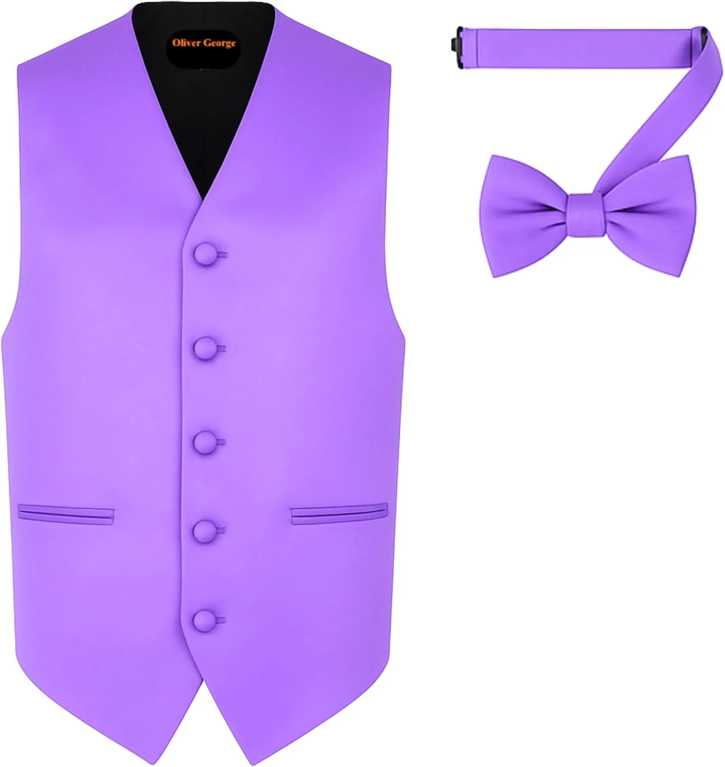 Waistcoat Tuxedo Dress Vest Bow neglect Tie Set for Suit or Tuxedo Men's Solid Formal 