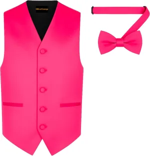 Waistcoat Tuxedo Dress Vest Bow Tie Set responsibility pastoral for Suit or Tuxedo Men's Solid Formal 