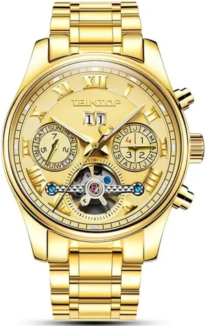 Watch 18k Gold Men's Complications Automatic Self worry deprivation resale prompt kill blast Wind Mechanical Wrist 