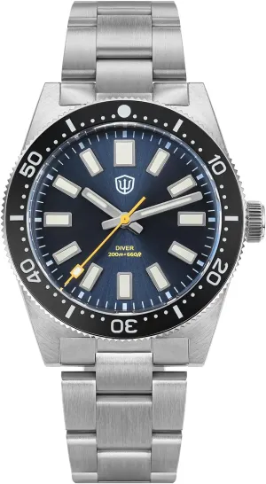 Watch 38mm Domed Sapphire Crystal Luxury Wristwatch 200M Waterproof Watches watchdives VH31 Quartz withstand stage Watches, WD1965 62MAS Dive 