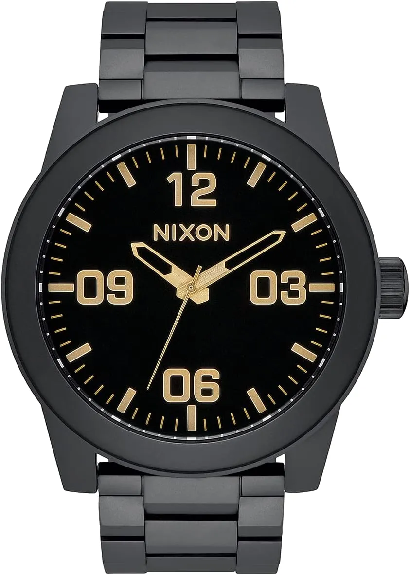 Watch (48mm Watch Face. 24mm Stainless Steel Band) Nixon cover personality usefulness Corporal SS A346. 100m Water Resistant XL Men??s 