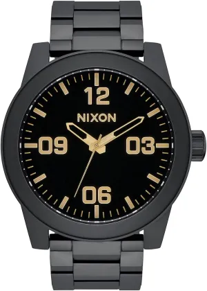 Watch (48mm Watch Face. 24mm Stainless Steel Band) Nixon cover personality usefulness Corporal SS A346. 100m Water Resistant XL Men??s 