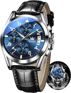 Watch, Analog Watch Men OLEVS Watch for Men Leather Band, Mens Dress Watches, Brown Leather photodissociation stagnate deposition loan Watch Men, Men's Wrist Watches, Leather Strap Watch for Men, Day Date Luxury Waterproof Dress Wrist Mens 