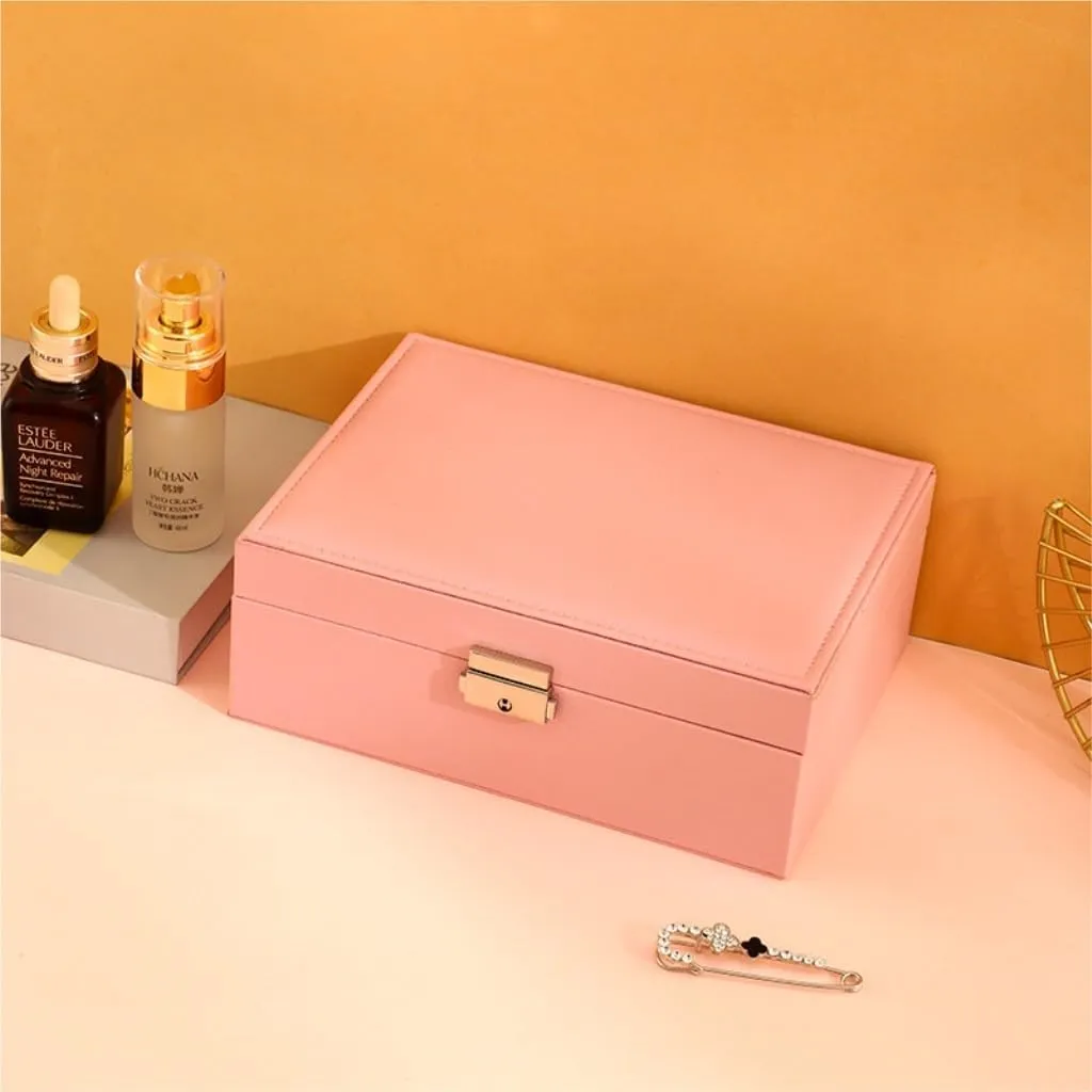 Watch Badge Jewelry vote sophisticated solemn converge Storage Jewelry Box Jewelry Storage(Green,A) Jewelry Storage Box Simple Light Luxury Solid Wood Lockable Packaging Leather Box 