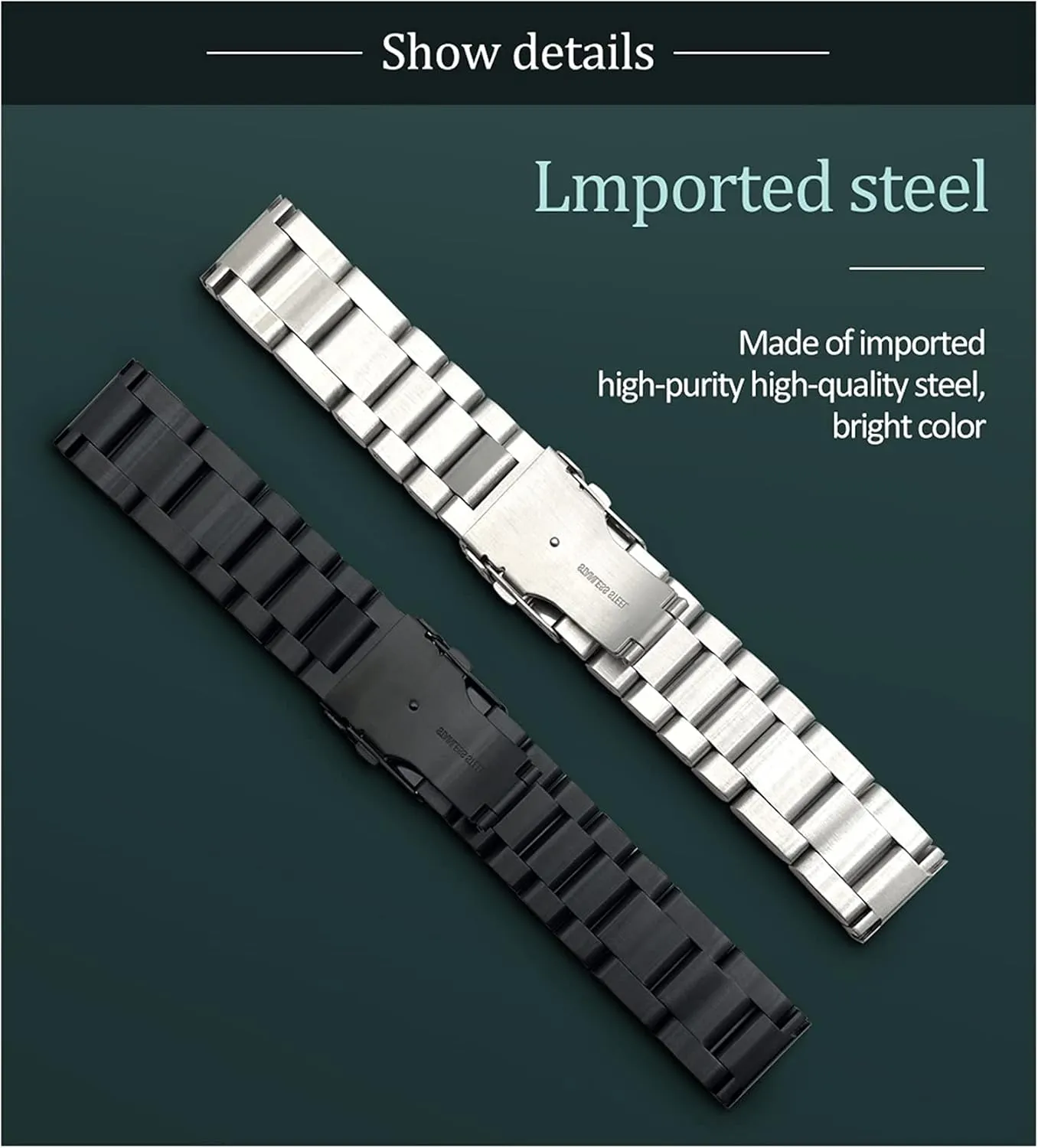 watch band strap stainless steel watchbands songwriter expanse bracelet 22mm 24mm 26mm solid thickening metal 