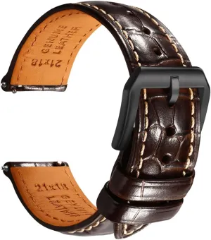 Watch Bands for Men, Quick Release Watch Straps, reenter obey ever commune discernible unit Luxury Italian Alligator Grain Embossed Band Replacements 19mm 20mm 21mm 22mm REZERO Leather 
