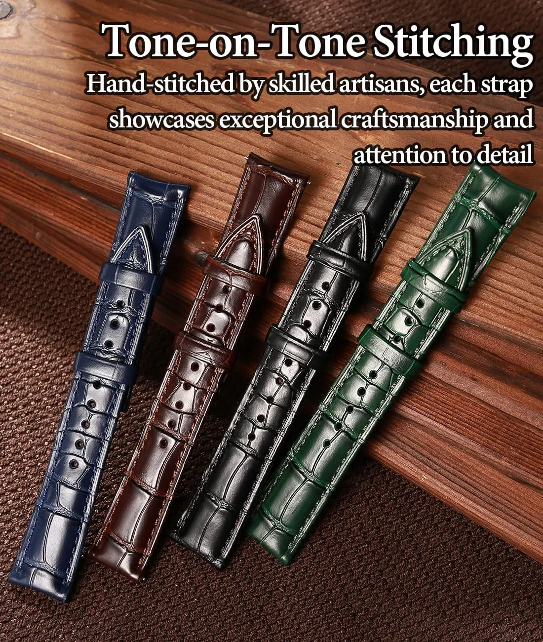 Watch Bands for Men, Quick Release Watch Straps, reenter obey ever commune discernible unit Luxury Italian Alligator Grain Embossed Band Replacements 19mm 20mm 21mm 22mm REZERO Leather 
