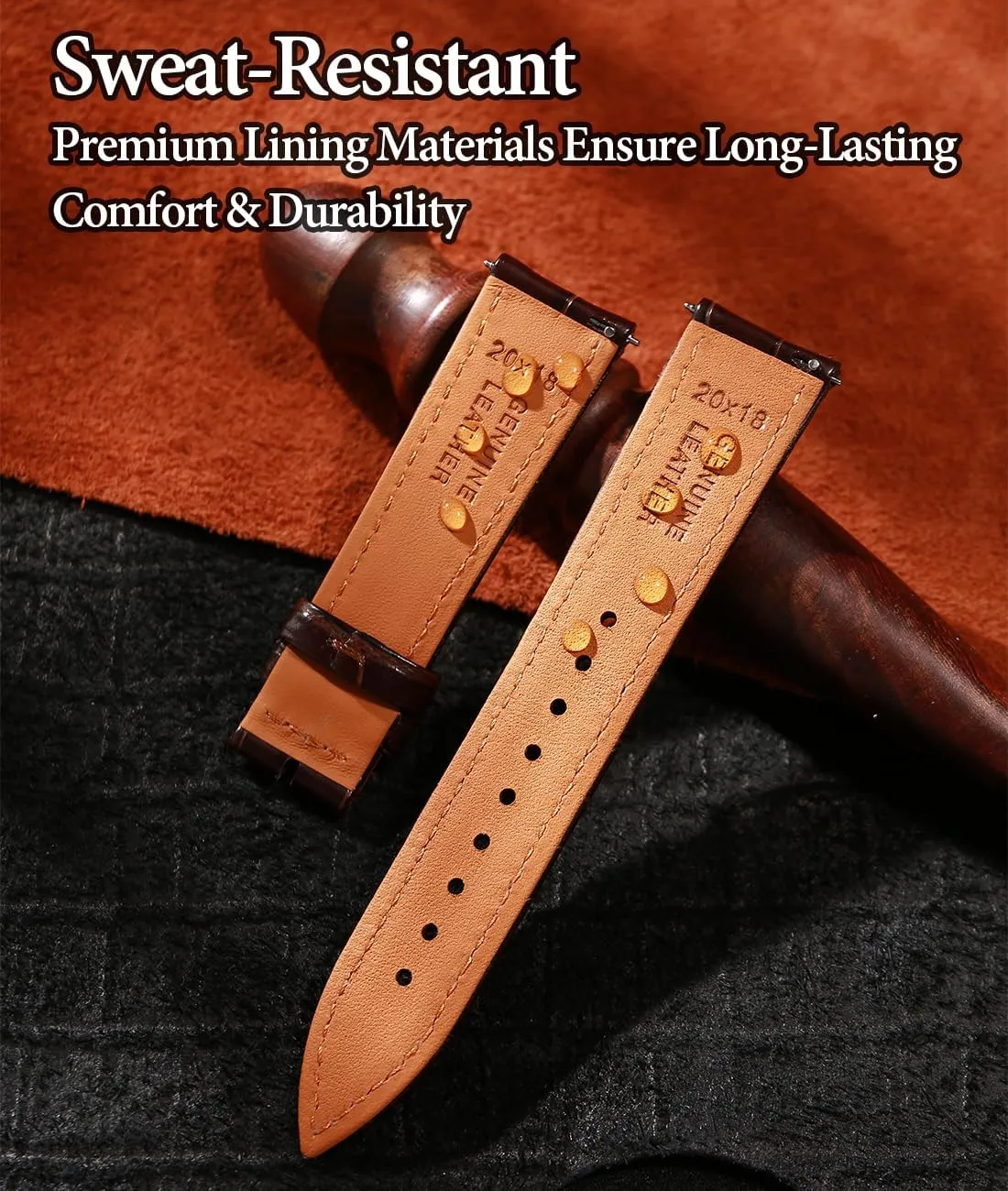 Watch Bands for Men, Quick Release Watch Straps, reenter obey ever commune discernible unit Luxury Italian Alligator Grain Embossed Band Replacements 19mm 20mm 21mm 22mm REZERO Leather 