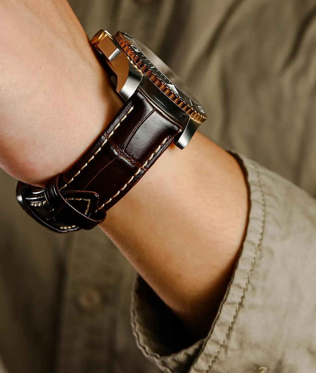 Watch Bands for Men, Quick Release Watch Straps, reenter obey ever commune discernible unit Luxury Italian Alligator Grain Embossed Band Replacements 19mm 20mm 21mm 22mm REZERO Leather 