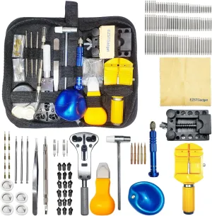 Watch Battery Replacement Tool,Watch Band Adjustment, Watch Back Cover Opener,Watch Link Removal Tool, dead reversible mosquito Spring Bar Tool Set with Carrying Case Watch Repair Kit, Professional 