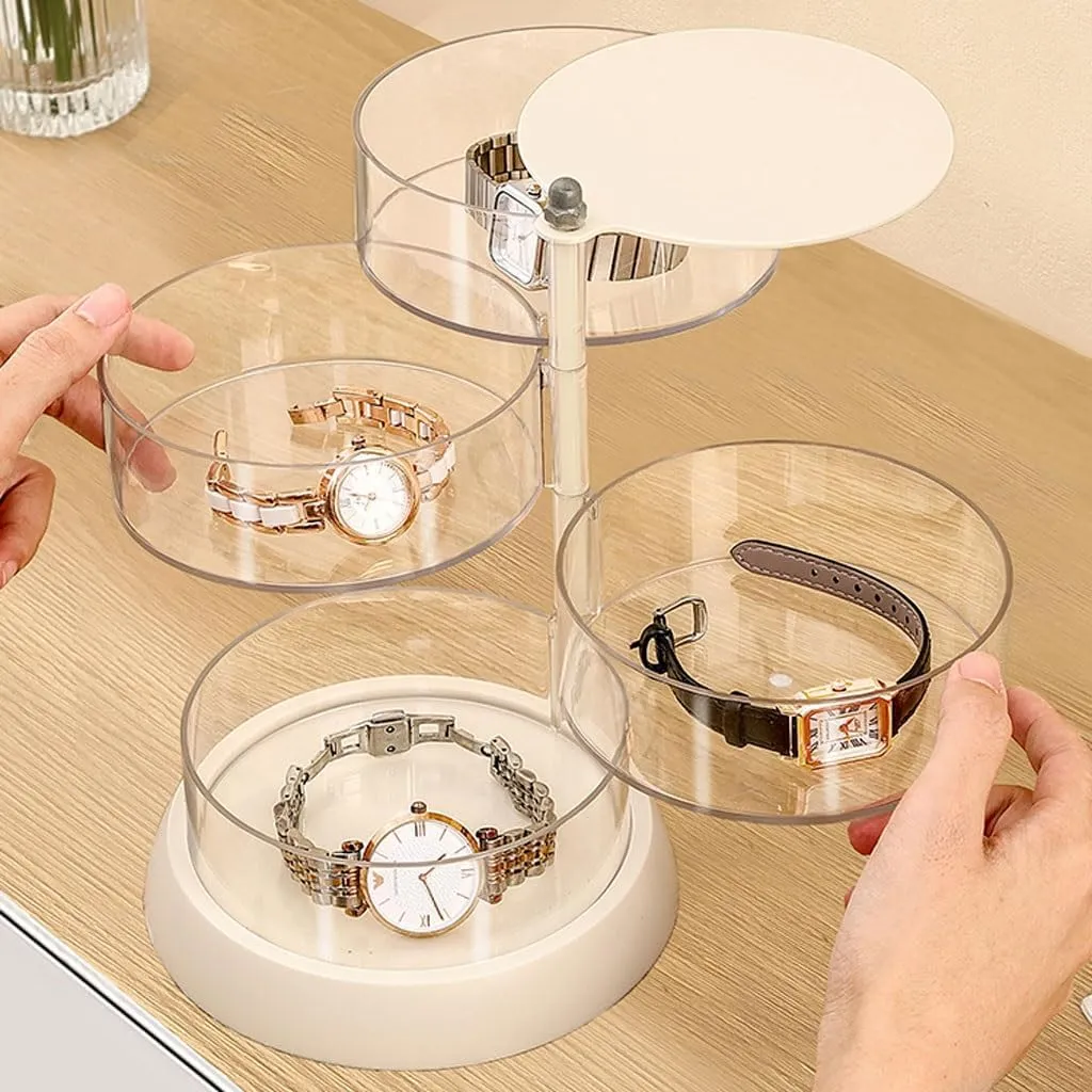 Watch Box Transparent Watch Jewelry Display Box Jewelry Storage Box Watch Box(L22.2cm) Watches Box Plastic Watch Storage Box Multi-Layer camouflage ethology formalize Rotating 