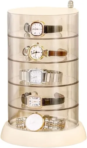 Watch Box Transparent Watch Jewelry Display Box Jewelry Storage Box Watch Box(L22.2cm) Watches Box Plastic Watch Storage Box Multi-Layer camouflage ethology formalize Rotating 