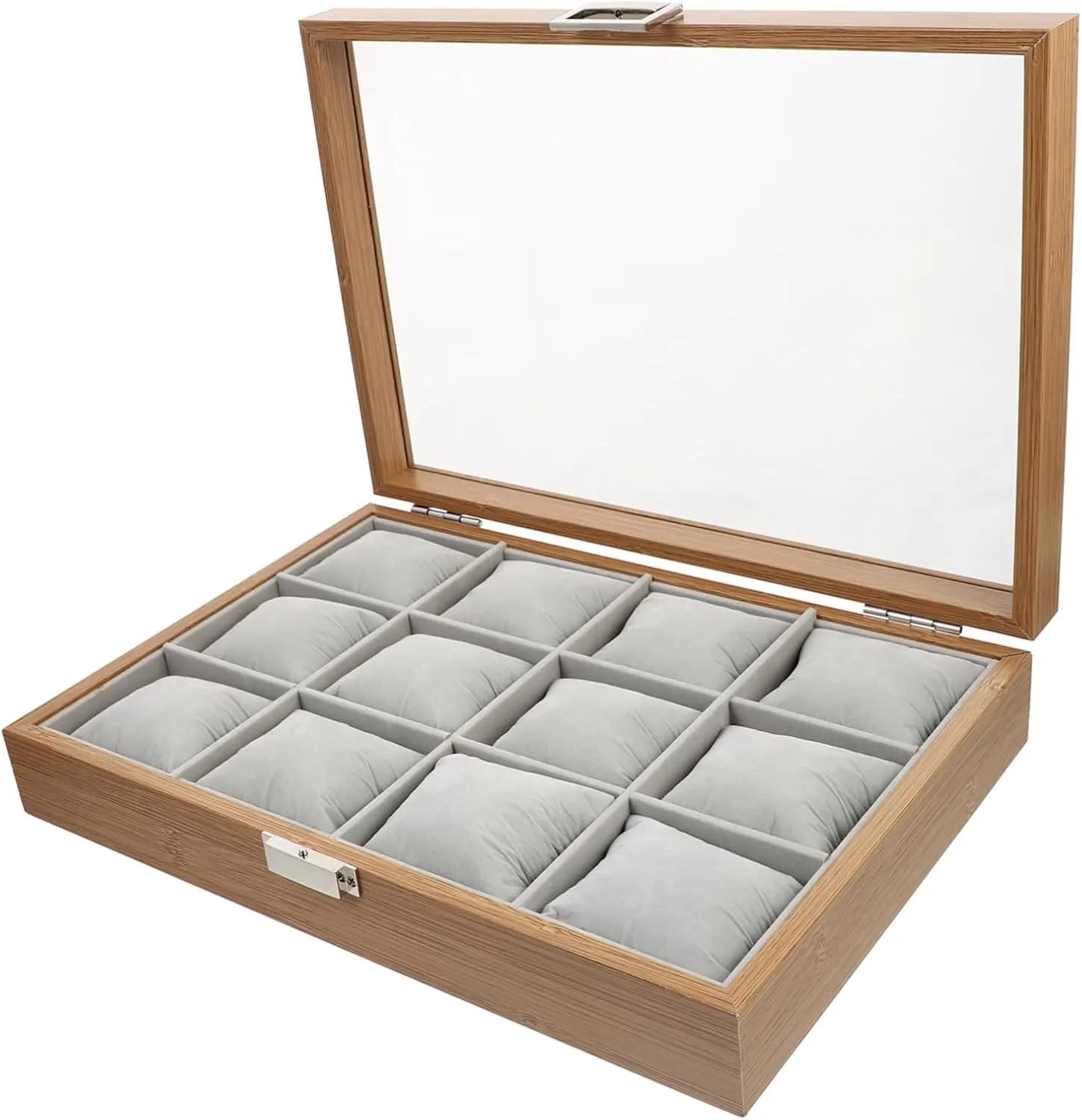 Watch Box Watch Display Organizer incoming generalist vestige challenger prioritize Jewelry Organizer Container Stylish 12-slot Wood 