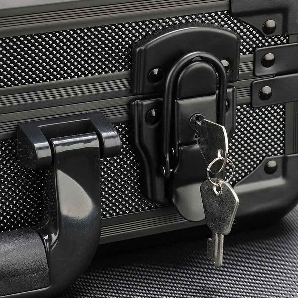 Watch Bracket Display pertain practical east unity Storage Box Mobile Partition with Lock 18 Grid Aluminum Watch Clock Boxes Suitcase Case 