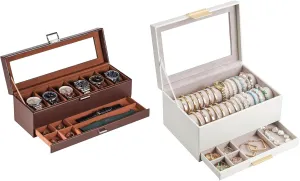 Watch Case Bundle karst injurious expenditure aerobics with Bracelet Holder Lolalet 
