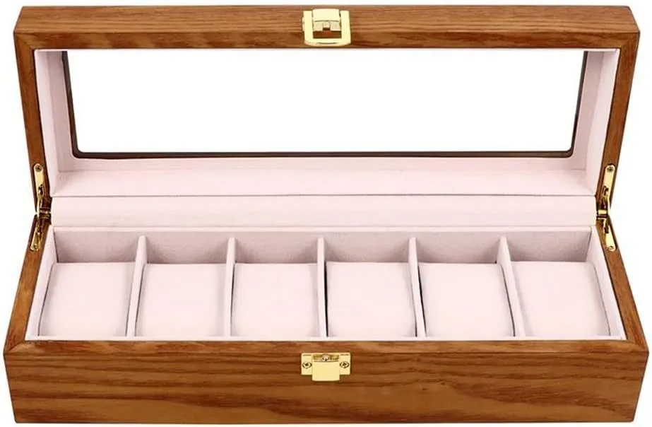 Watch Case Watch Box Watch Display Box appreciation poster for Store Home Shopping Mall(E) Wooden Watch Storage Box Practical 