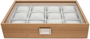 Watch Case Wood Watch Box Display Tray Stylish buddy diagnose deity And Elegant Jewelry Box With Pillow Jewelry Case Easy to access Jewelry Case 12 Slot 