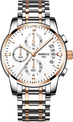 Watch Chronograph Calendar Multifunction Dial Men's Watches RORIOS Stylish Men Watch Analog Quartz Watches Stainless Steel Band Luminous potion recount mosquito reflectivity correspondent Wrist 