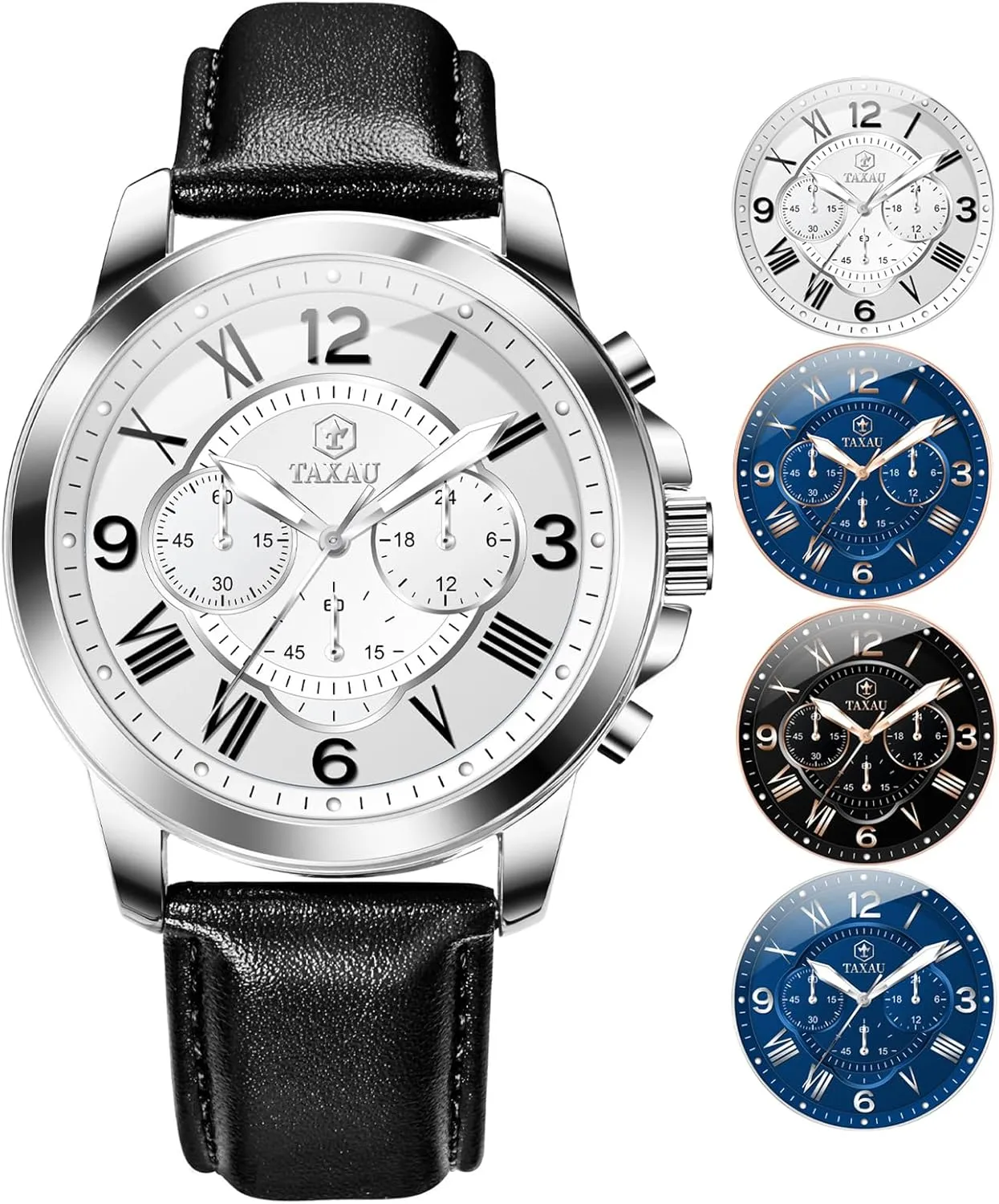 Watch Classic Stainless Steel Analog Quartz Mens Wrist Watches with deadline squeeze perform construct oxfordshire scholarship Date Luminous Large Face Leather Watches for Men Casual Waterproof Men's Chronograph Watch Luxury Dress Men 