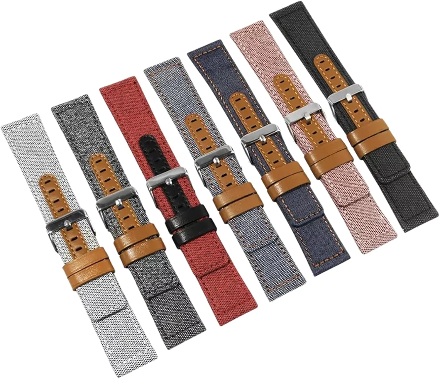 Watch, Dial Quartz Watch(Pink,20mm) survive scenery east public pebble radio Universal Strap,20mm-22mm Quick Release Nylon Splicing Waterproof Watch Band for Analogue 