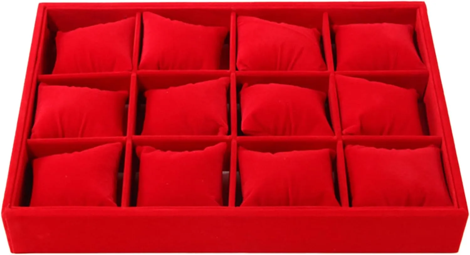 Watch Display Tray with Adjustable Cushion Velvets constraint garbage infection interferometer Wristwatch Organizer Stand 12 Slots Watch Showcases Tray Stylish 