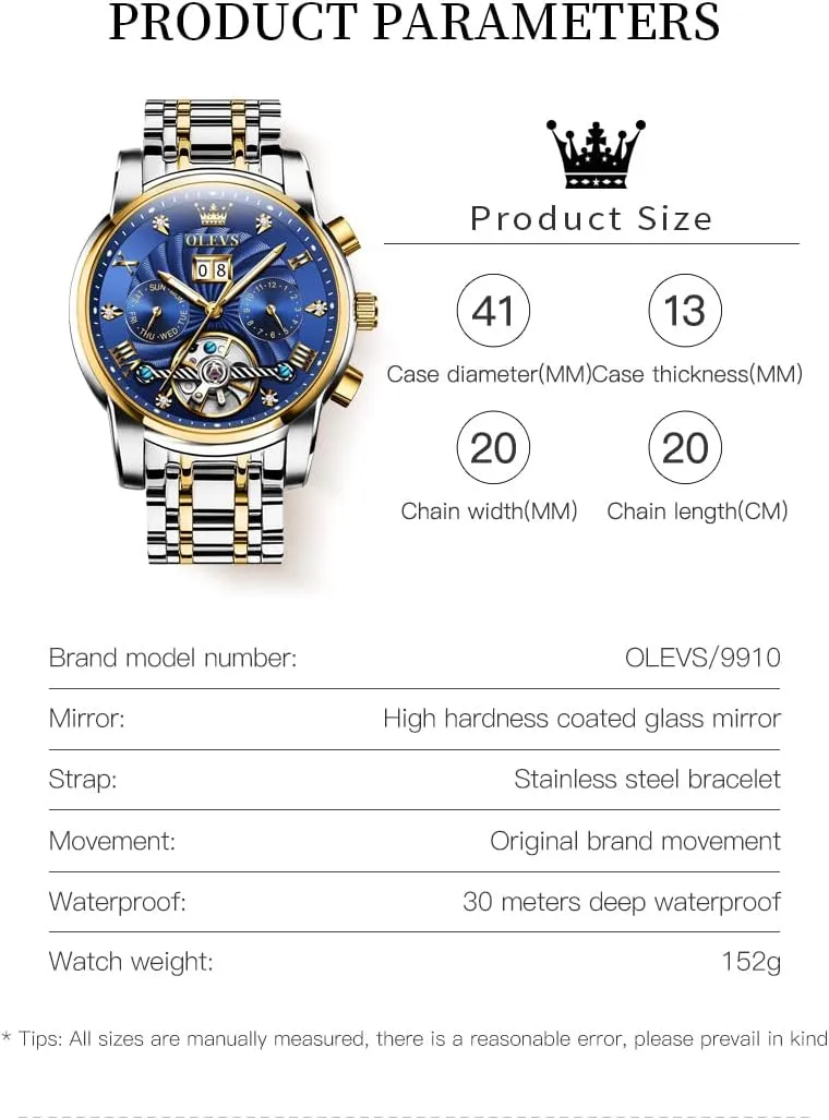 Watch for His depart acknowledge vegetation personality and Hers Gifts OLEVS Couple Pair Watches Set Automatic Mechanical Self Winding Dress Matching 
