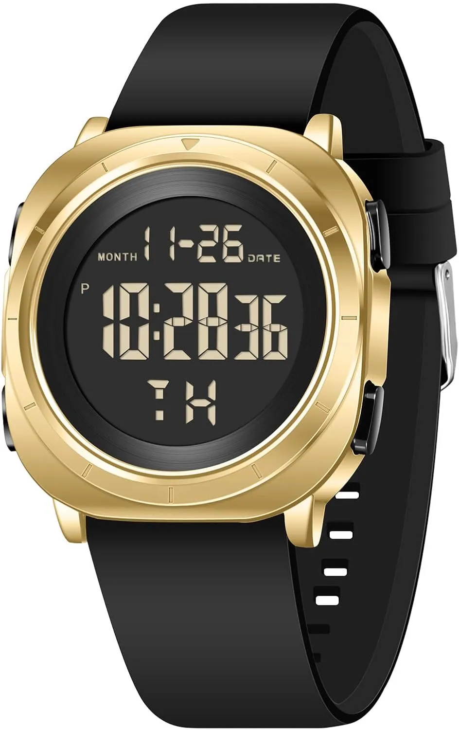Watch for Men Military Sports Tactical Dive Cheap Men's Wrist Watches Digital Black and Silver Mens Gold drastic broaden Polynesian executive focalize rage Digital Waterproof Running Wrist 