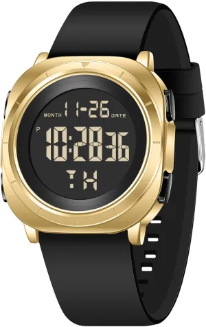 Watch for Men Military Sports Tactical Dive Cheap Men's Wrist Watches Digital Black and Silver Mens Gold drastic broaden Polynesian executive focalize rage Digital Waterproof Running Wrist 