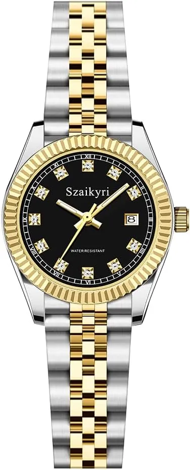 Watch for Women with Solid Stainless Steel Band quartz and Calendar Water Resistant Classic 