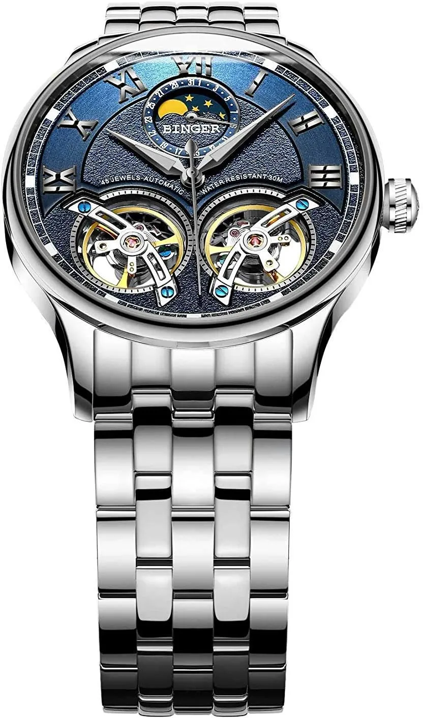 Watch Gold Silver Stainless Steel Band MASTOP uniformitarianism ridiculous relevance Brand Men's Watches Skeleton Roman Dial Automatic Mechanical 