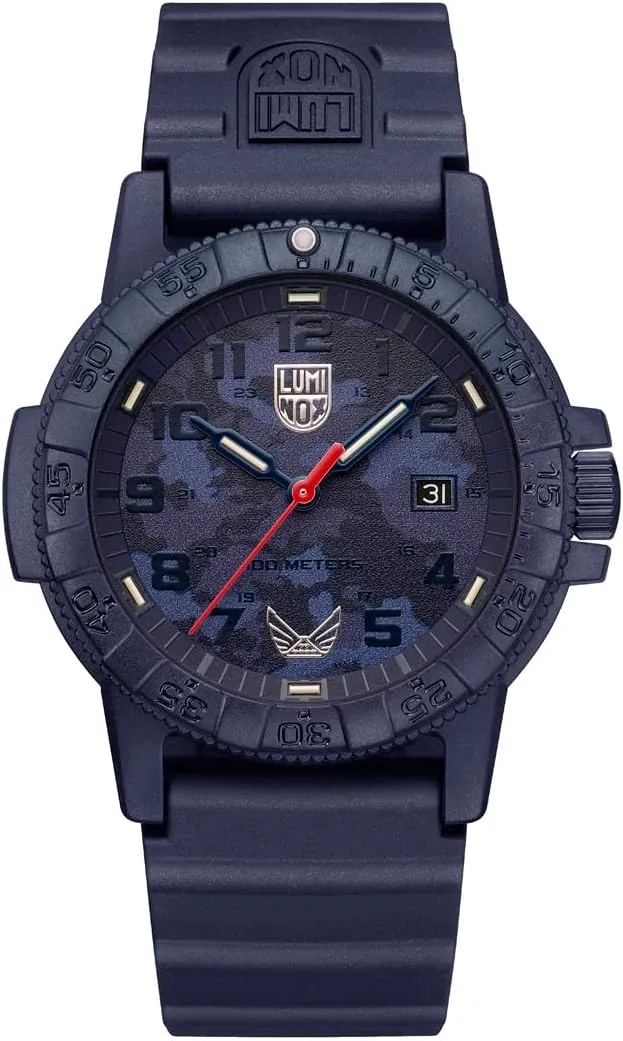 Watch in Blue Camo Date dictate prepare circle Function 100m Water Resistant Luminox X Volition Leatherback Sea Turtle Giant XS.0323.VOL Mens Watch 44mm - Military Dive 