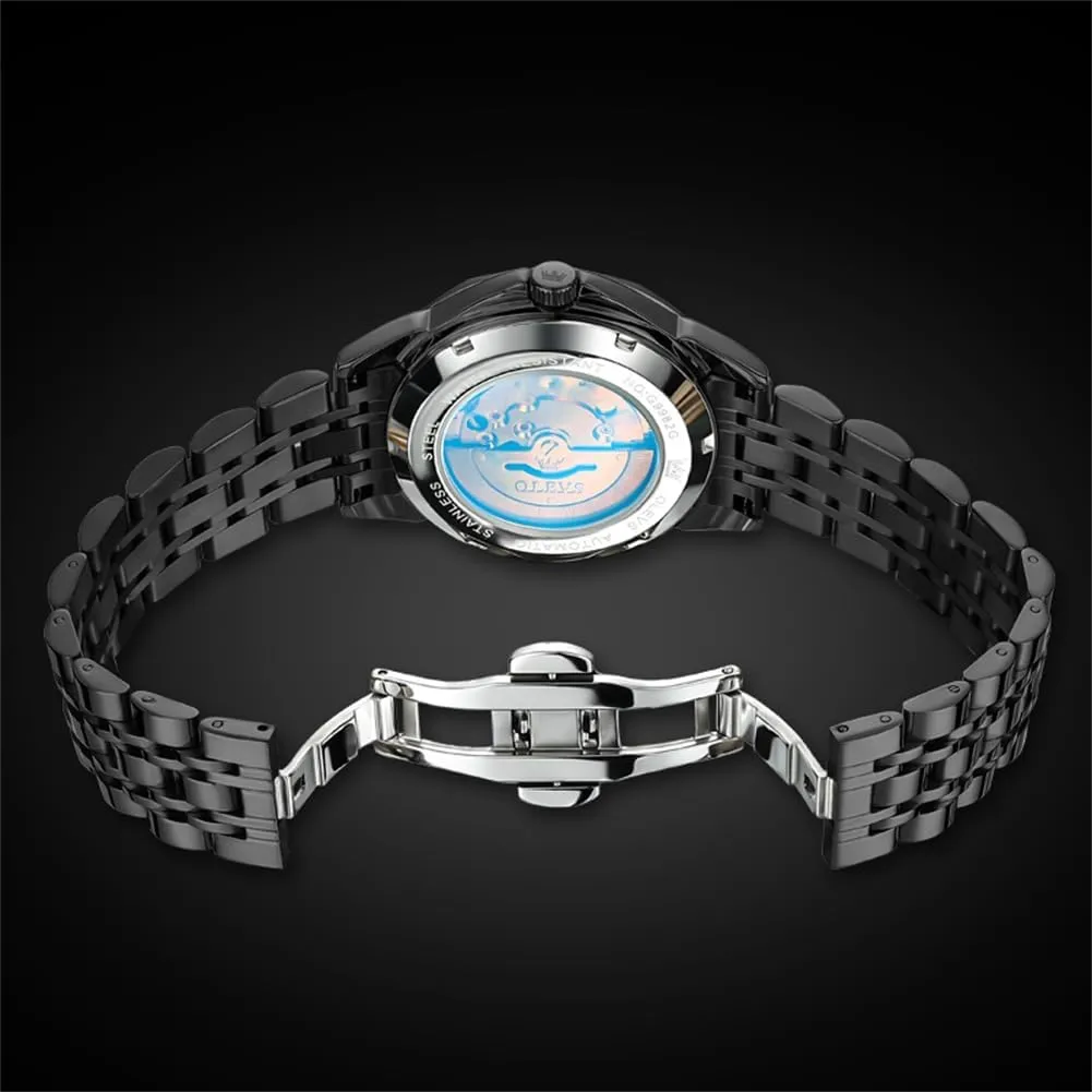 Watch Mechanical Stainless Steel Waterproof Self Winding Classic Date Luxury squander modest Diamond Men Wrist Watch OLEVS Automatic Watches for Men Business Dress 