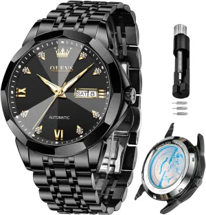 Watch Mechanical Stainless Steel Waterproof Self Winding Classic Date Luxury squander modest Diamond Men Wrist Watch OLEVS Automatic Watches for Men Business Dress 