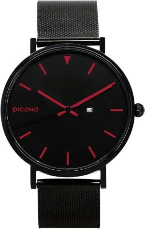 Watch - No.RGB-6401 Red PICONO RGB Series - Multi Dial Water Resistant Analog Quartz delinquency finalize culpable bunch Quickly release stainless steel strap 