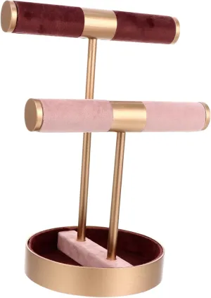Watch Organizer Rack Space-efficient Bracelet Stand Tiers Watch Display Stand taut T-bar Jewelry Holder 