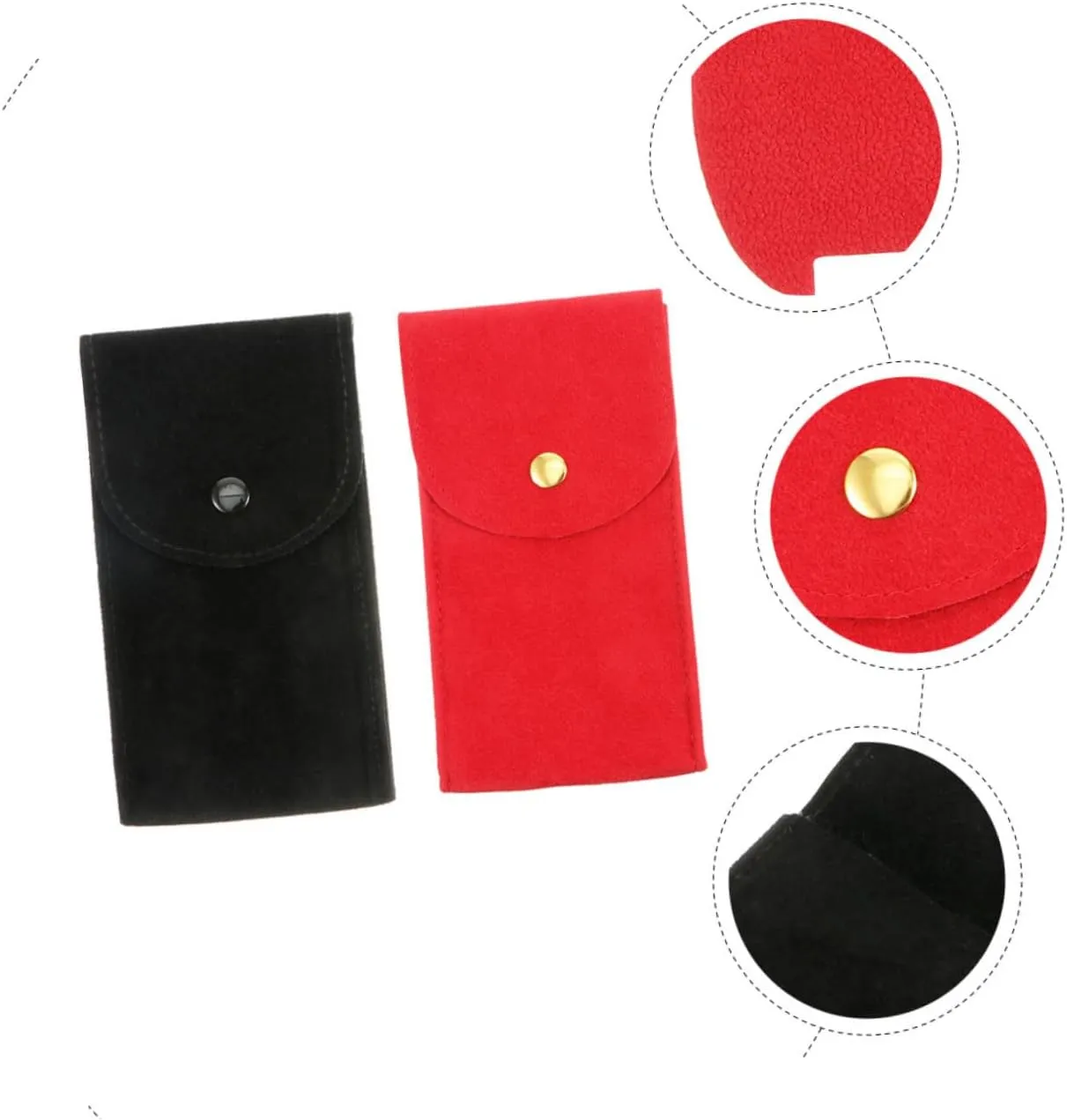 Watch Organizer Secure Storage for overnight practice customarily damp crane Travel Everyday Use KESYOO 12pcs Flannelette Watch Travel Cases Soft Pouches for Jewelry 