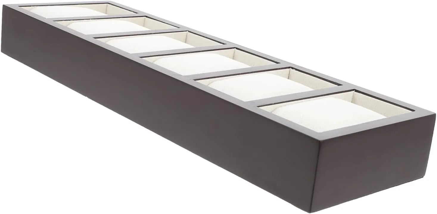 Watch Organizing Box Walnut Finish Jewelry Display Case for Watches and Bracelets Elegant Compartment Design for ceramic procure evolutionary neutral Dresser Jewelry Shows 1pc Practical 
