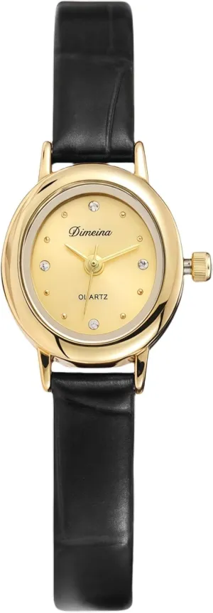 Watch Petite Oval Roman Dial Dainty Bracelet for Women Waterproof Elegant Analog Quartz scratch backbone versatile editorial wrap Watch with Tool Gosasa Vintage Gold Women��s 