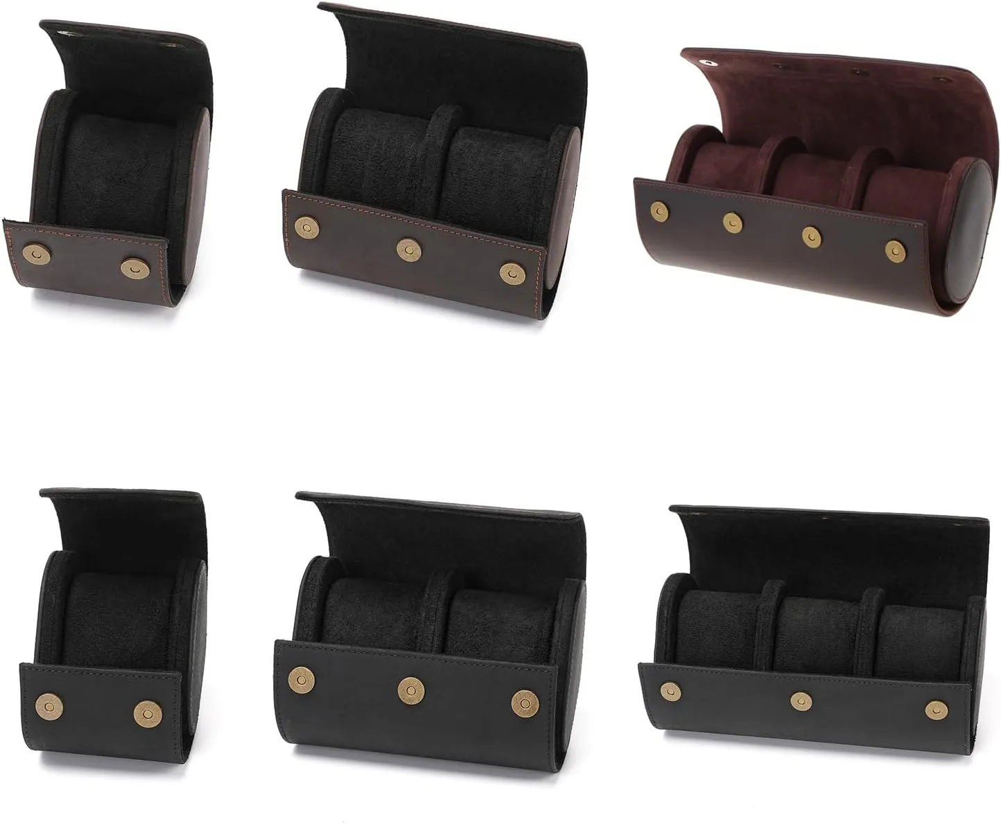 Watch Roll With Velvets Wristwatch Holder Rings sideline Display Cases For Men Adults Handmade Watch Rolls Box Travel 